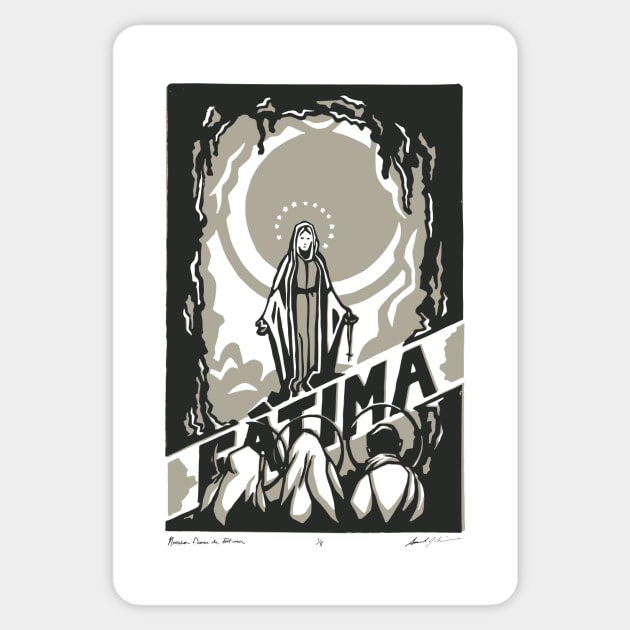 Our Lady of Fatima Sticker by samuel sisco